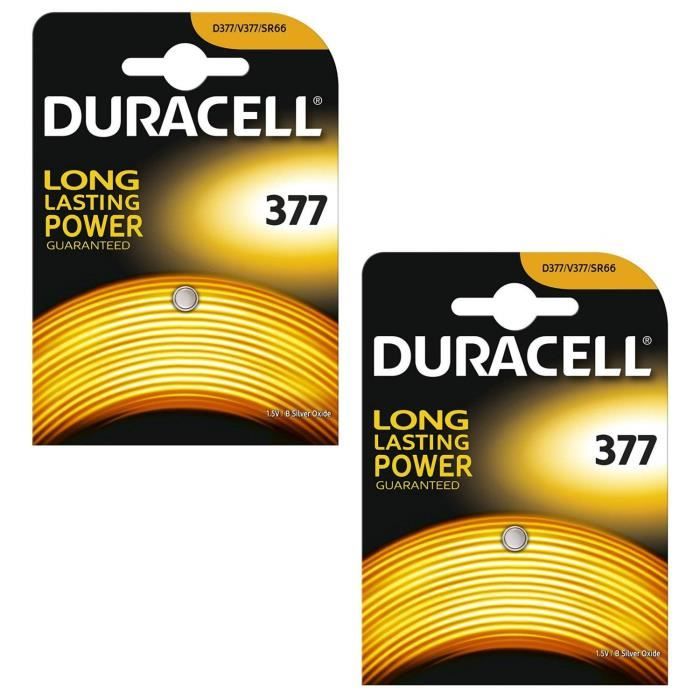 2 x Duracell 377 1.5v Silver Oxide Watch Battery Batteries SR626SW AG4 626 D377