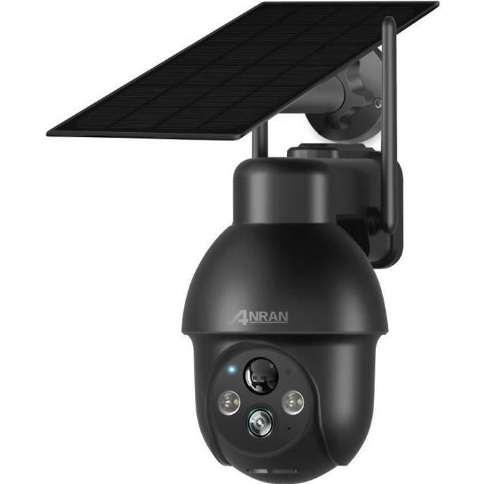 ANRAN 2K PTZ Caméra Surveillance WiFi Exterieur Sans Fil Solaire PIR  Détection 