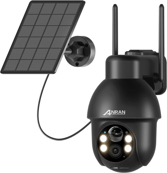 Q03 ANRAN Q03 Caméra Surveillance 2K 3MP WiFi Extérieure sans Fil Solaire ...