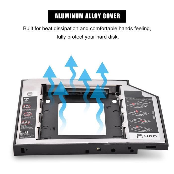 Support De Montage Pour Disque Dur 3.5" Vers Baie 5.25" - En Métal Pour Boîtier PC - Lot De 2