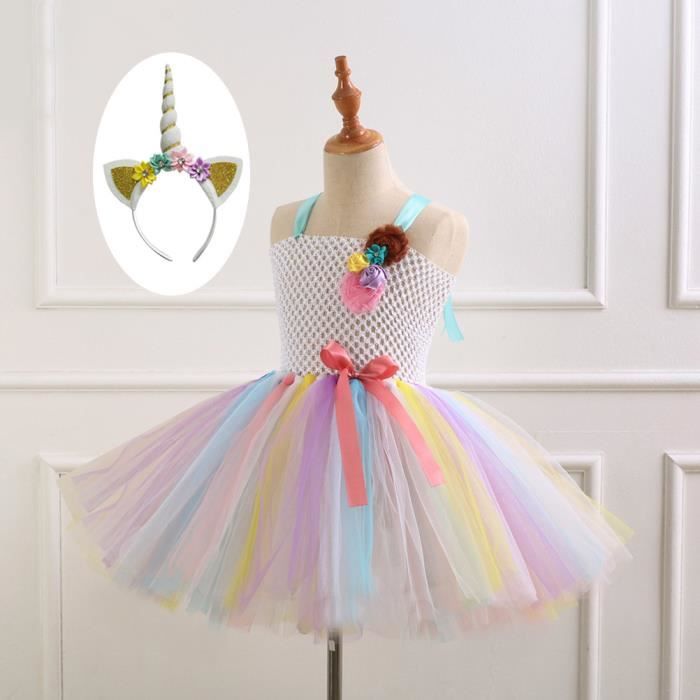 Enfants Robe Arc En Ciel Bebe Fille Costume Jupe De Ballet Pour Carneval Noel Licorne Chapeaux 10 12y Hairband Et Robe Blanc Achat Vente Jupe 0191557357461 Cdiscount