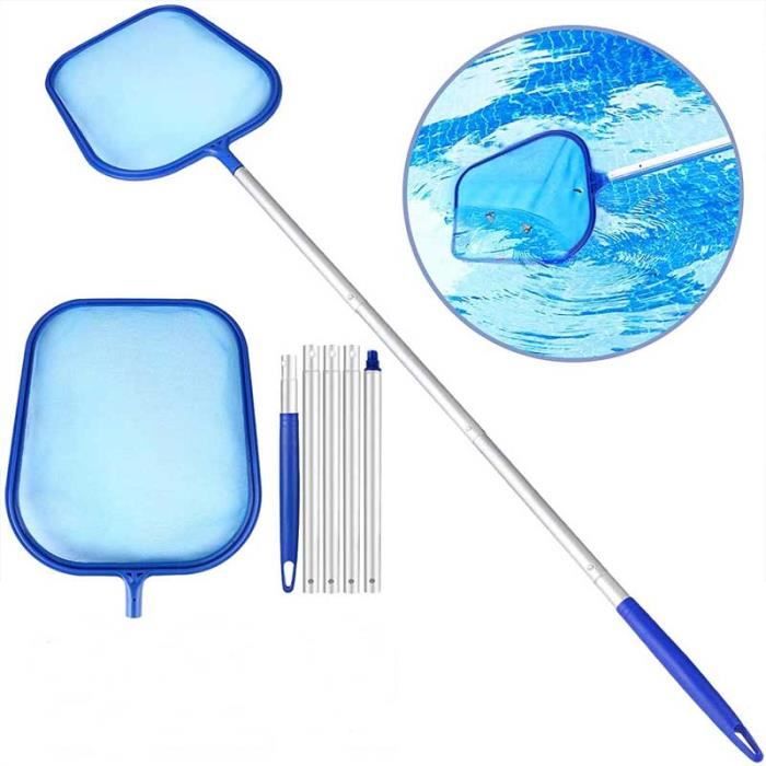 Épuisette Télescopique Pour Piscine – 1,2m, Filet Fin – Pour Surface Et Fond, Idéale Spa, étangs, Bassins
