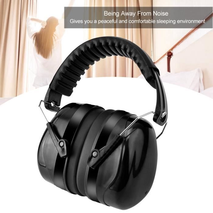 LAT-- Casque anti-bruit Insonorisé Tir sportif Etude sommeil Protection  (Noir) -- DILWE - Cdiscount Bricolage