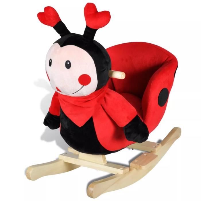 Cheval A Bascule Enfant Bascule Bois Jouet A Bascule Bebe Jeux Bascule Pour Petits Enfants Bebe Coccinelle Cdiscount Jeux Jouets