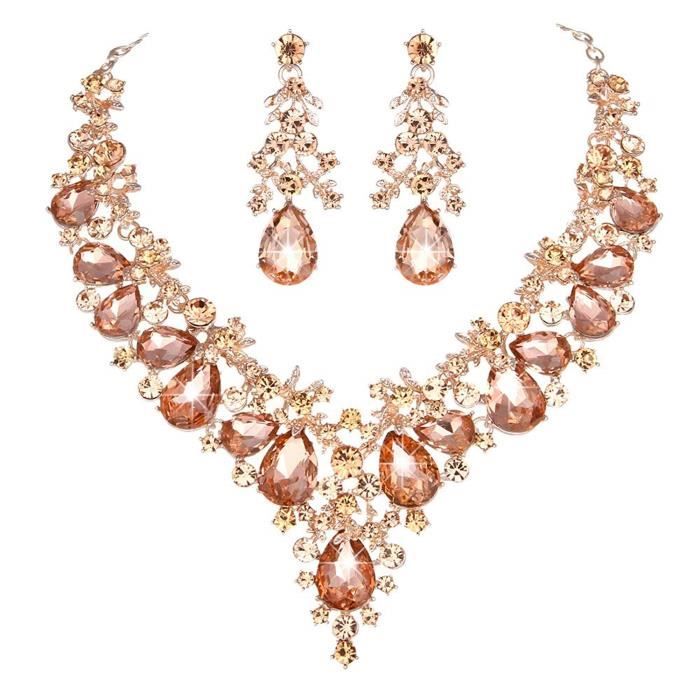 Bracelet F09W4 Bridal Rhinestone Simulated Pearl Necklace Earring Jewelry Set for Brides Wedding Party Dress Achat Vente parure Bracelet F09W4 Bridal Rhinestone Simulated Pearl Necklace Earring Jewelr...