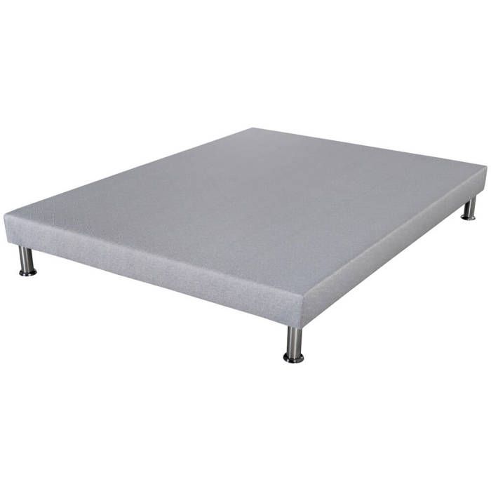 Sommier tapissier + pieds SR9 gris 140x190 Sommier tapissier + pieds SR9 gris 140x190