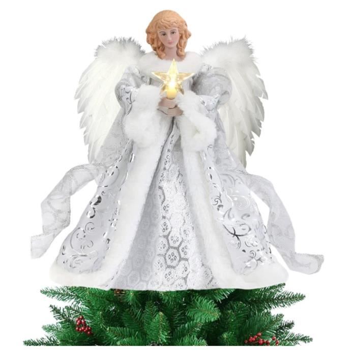 Topper D'Noël Ange, Ange Sapin De Noel Lumineux, Cime d'arbre d'ange