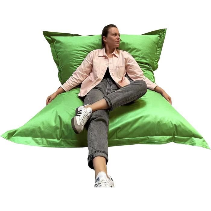 Fauteuil poire Pouf Extérieur XXL Imperméable et antiUV Vert