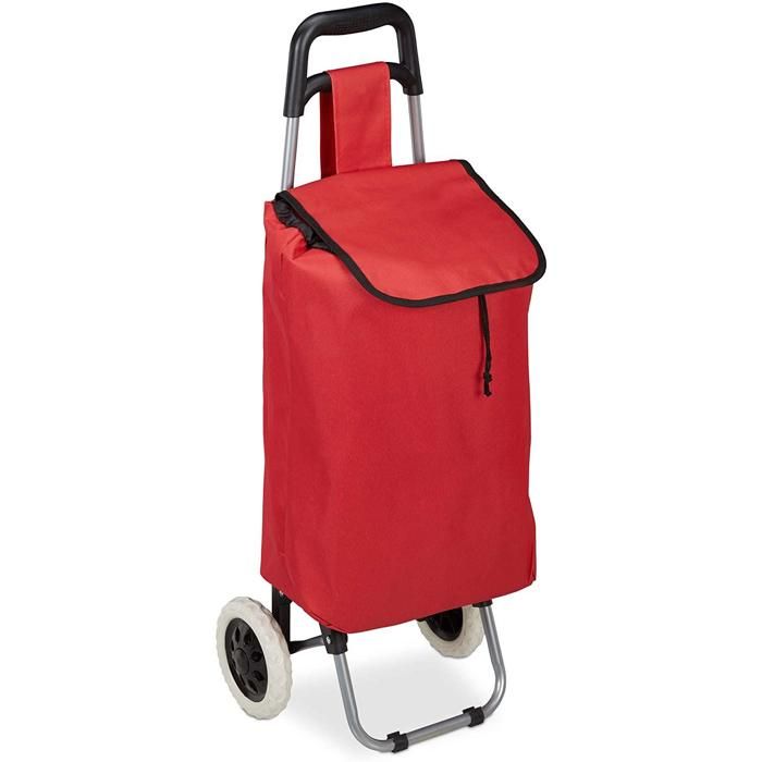 Chariot de courses pliable sac amovible 28 litres caddie pour