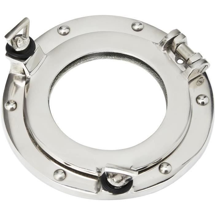 Nagina International Miroir Hublot Nautique En Aluminium Cuivre Rustique – 10 Pouces Style Naufragé Vintage