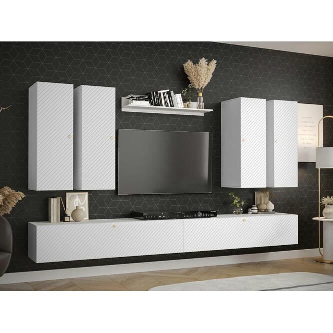 H117 Rangement de salon - Rangement de salon Hartford H117 475856 - Blanc ...