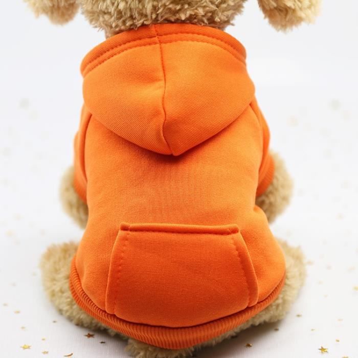 Orange / L)Sweat à Capuche Pour Chien 45, Vêtement Chaud, Manteau