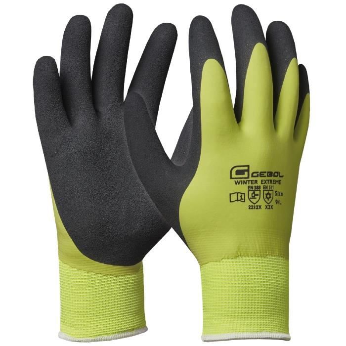 S&R Gants De Travail Imperméables 2 PAIRES (Tailles 9 Et 10) Homme Femme - Protection Anti-Abrasion Pour Bricolage, Jardinage, Pêche Et Mécanique