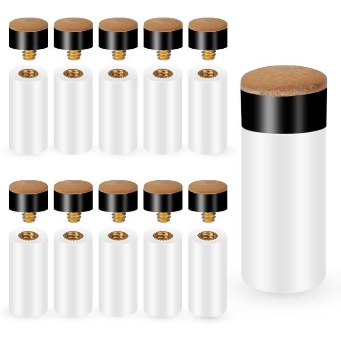 Pointes De Queue De Billard En Cuir – 13 Mm Douce, Moyenne Ou Dure, Noir, Pour Jeu Professionnel