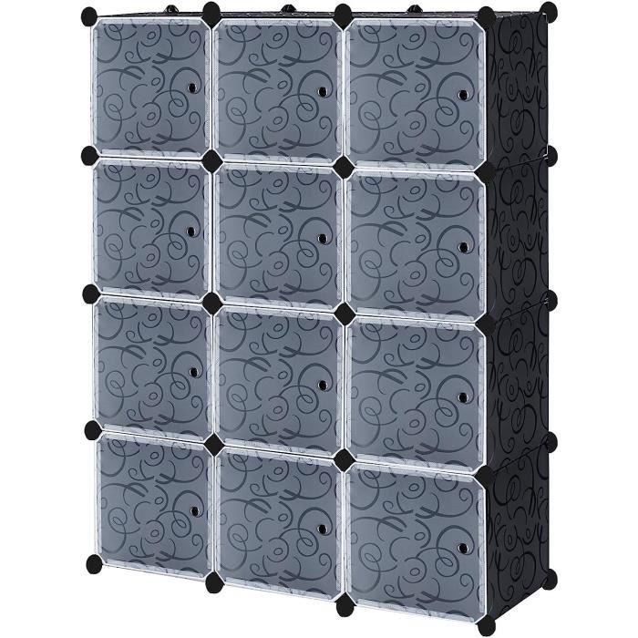 UISEBRT Armoire Penderie Armoire Portable DIY, Étagère de Rangement