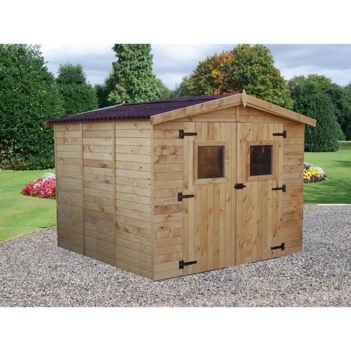 Abri De Jardin 7 20m En Bois Toiture En Plaques Ondulees