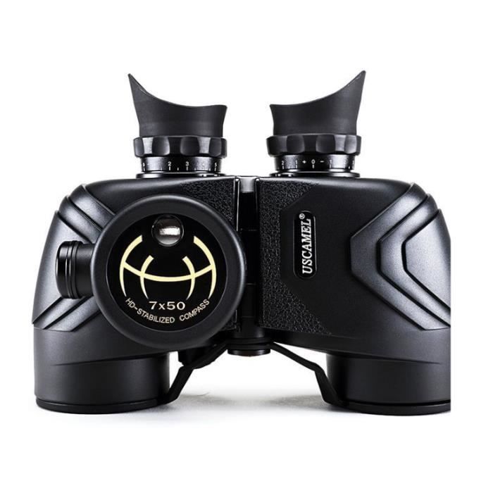 Jumelles Nautiques Militaires 7X50 HD Haute Puissance Boussole Télescope  étanche Faible Lumière Bight Vision Jumelles de Chasse - Achat / Vente  jumelle optique - Cdiscount