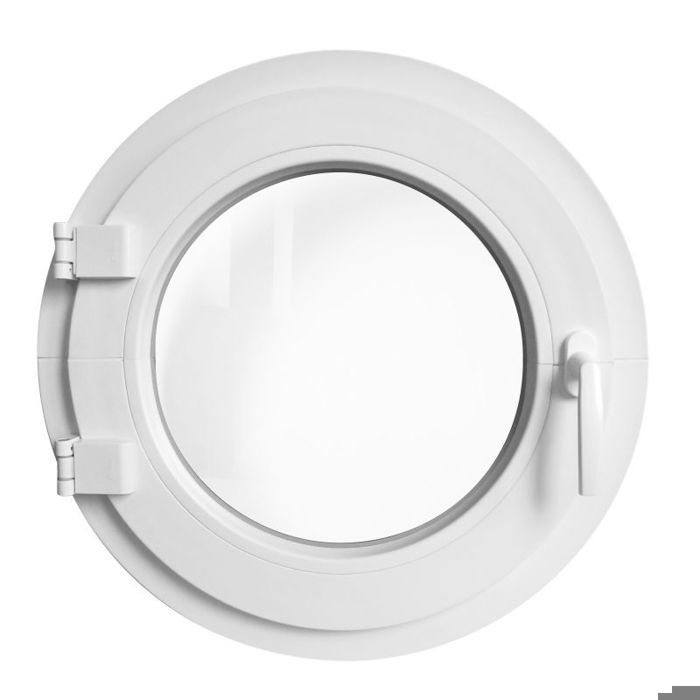 Fenêtre Ronde à La Française VEKA – PVC Blanc, Oeil-de-boeuf, Double Vitrage, Ouverture à Droite Ou Gauche