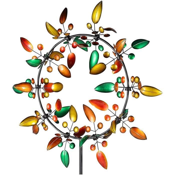 Moulin à Vent Décoratif Windara - Hauteur 151 Cm, Rotation 360° - Pour Jardin, Terrasse - Résistant Intempéries