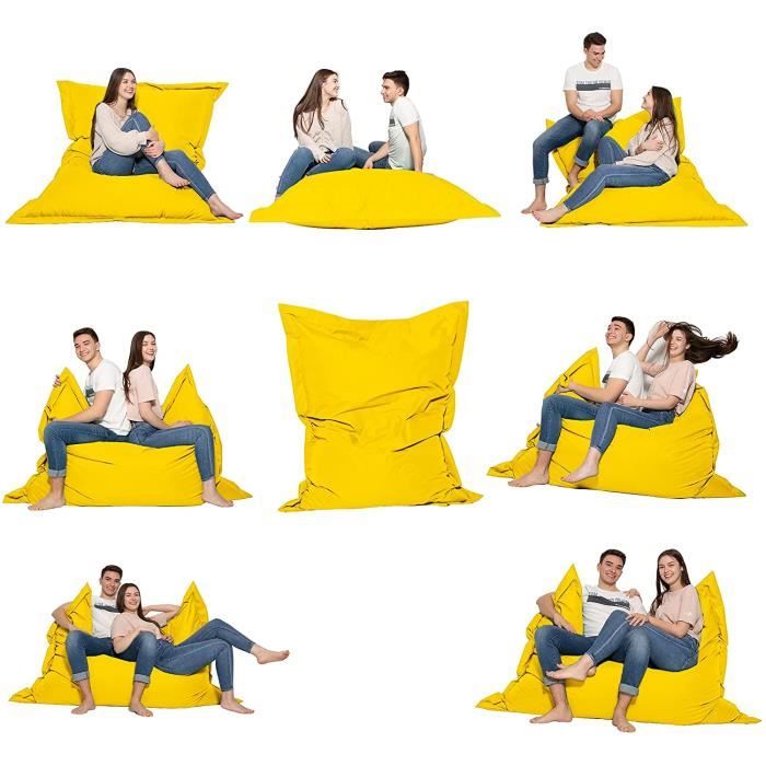 Apfelgr/ün, XL Zainbag.de Pouf Poire Adulte XL-XXL-XXXL Remplissage Fauteuil Pouf Salon