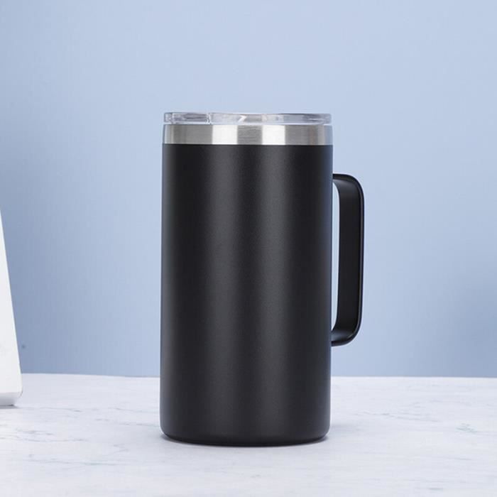 Gourde Isotherme SILO H2go 16,9 Oz (500 Ml) - Acier Inoxydable - Noire - Rechargeable Et Réutilisable - Neuf