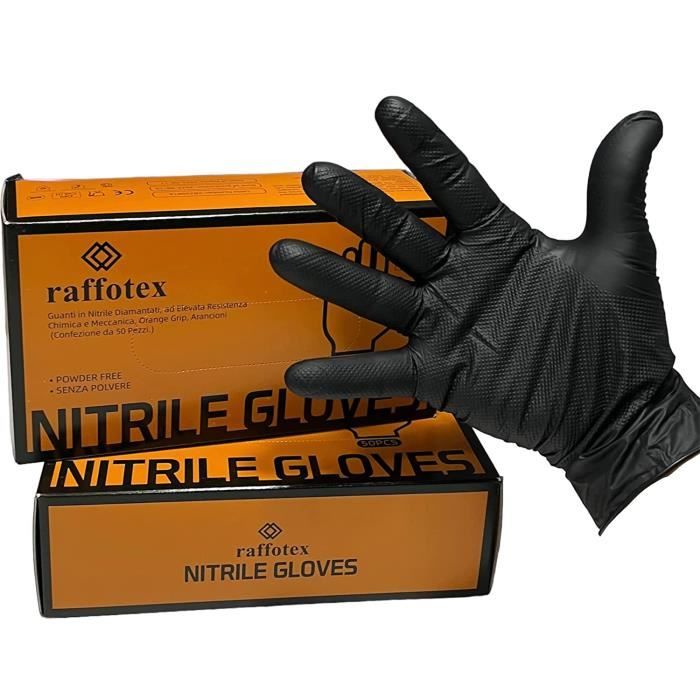 Gants En Nitrile REFLEXX N85 - Épais, Pleine Prise - Lot De 50 Paires - Neuf - Pour Mécanique, Industrie