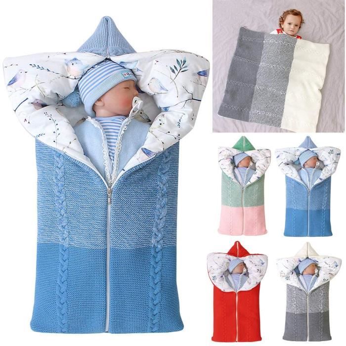 Couverture poussette gigoteuse hiver chaud pour nouveau ne doudou 0 12 mois bebe garcon ou fille bleu Cdiscount Puericulture Eveil bebe