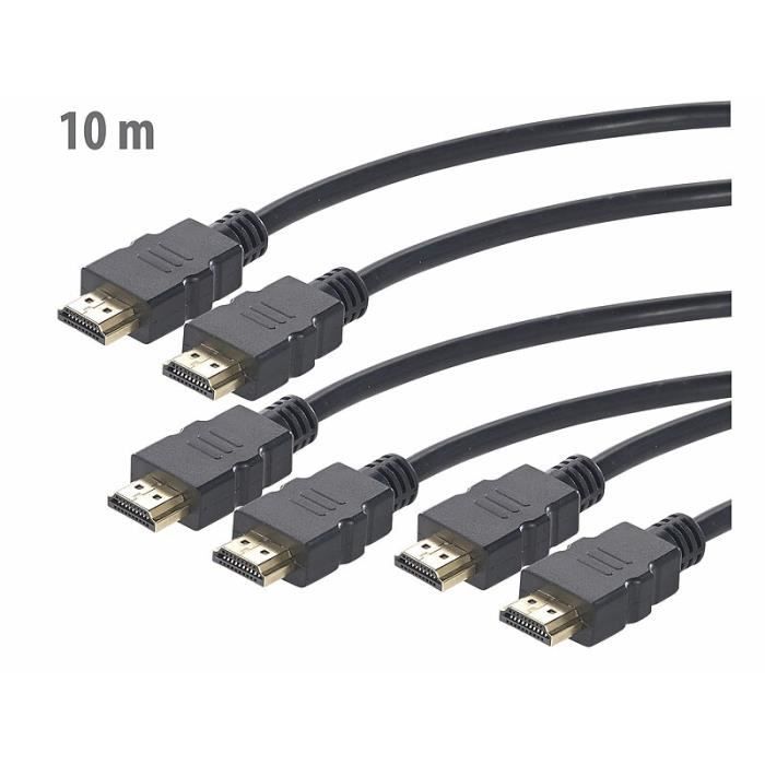 Câble HDMI High Speed 3D avec Ethernet 10M - Cdiscount TV Son Photo
