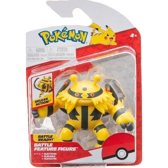 pokemon elekable figurine deluxe action fonction de combat pokemon jaune et noire jouet garcon