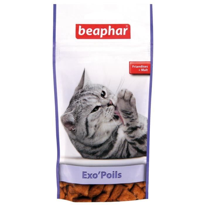 Friandise pour chat - BEAPHAR - Exopoils - Pâte au malt - Évacuation des boules de poils - 35 g Friandise pour chat - BEAPHAR - Exopoils - Pâte au malt - Évacuation des boules de poils - 35 g