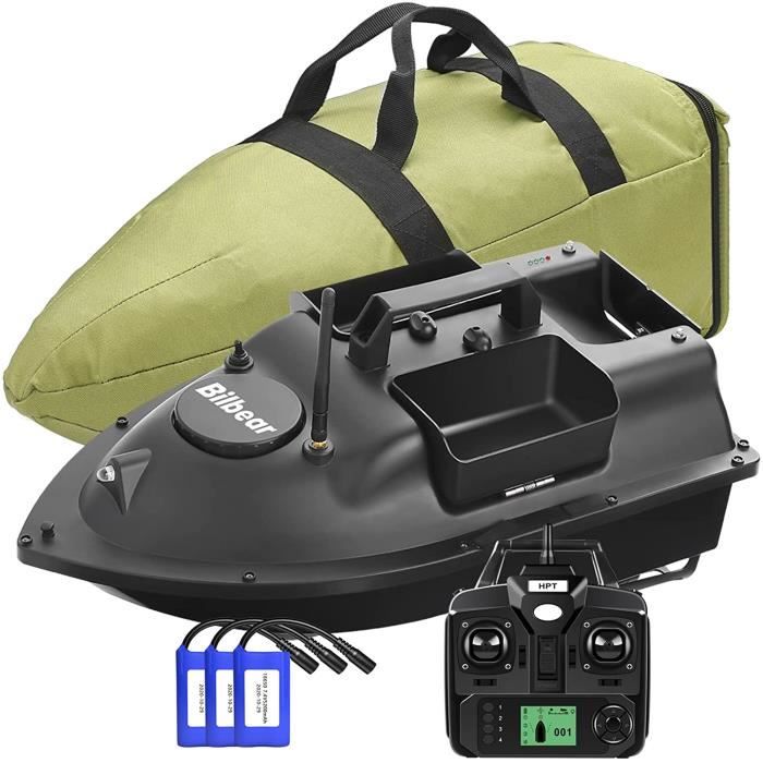 BILBEAR GPS Bateau Amorceur,3 trémies Bateau d