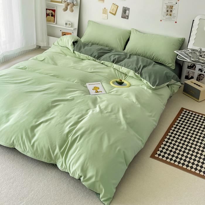 Highdi Couvre Lit Couleur Unie Simple, Dessus De Lit Réversible