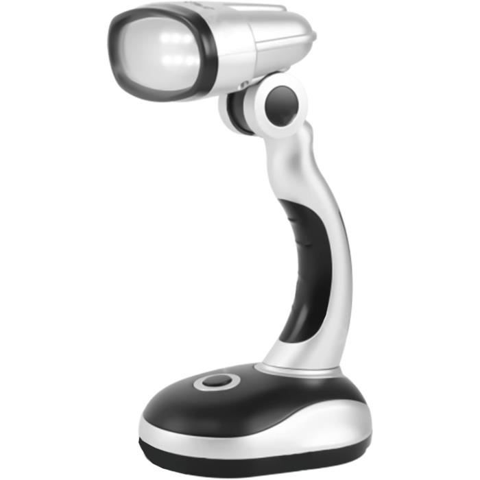 Lampe De Bureau Portable Marco Paul - 12 LED, Pliable, Sans Fil (piles AA) - Pour Lecture, Camping, Atelier