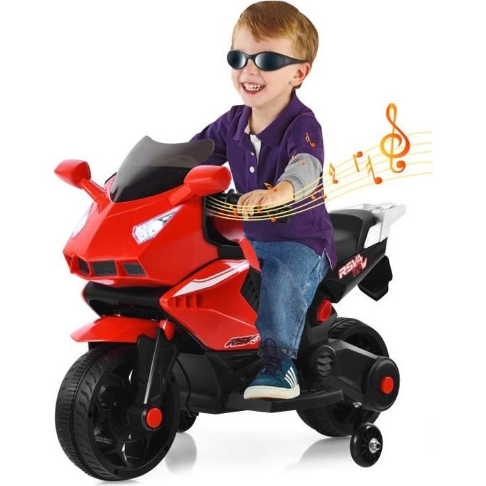 Moto Électrique Enfant DREAMADE - Rouge - Pédale, Roues Antidérapantes,  Charge 25 kg - 3-8 Ans - Cdiscount Jeux - Jouets