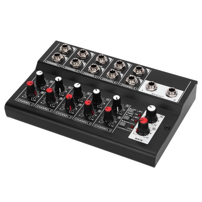 Loop Mixer Table De Mixage Audio Portable 5 Canaux - Entrées Stéréo 3.5mm Pour Musiciens Et Créateurs