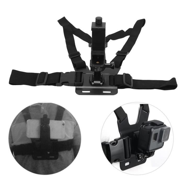 Harnais De Poitrine Pour Caméra Sport Insta360 Et DJI – Réglable, ABS Robuste, 26x30x5 Cm, Noir, Prise Vue FPV