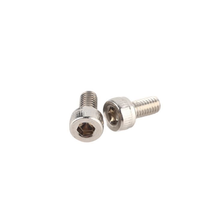 Lot De 25 Vis à Tête Hexagonale Creuse (bouton) M3x30mm - Acier Inoxydable, Pas De 0.5mm - Par Uxcell