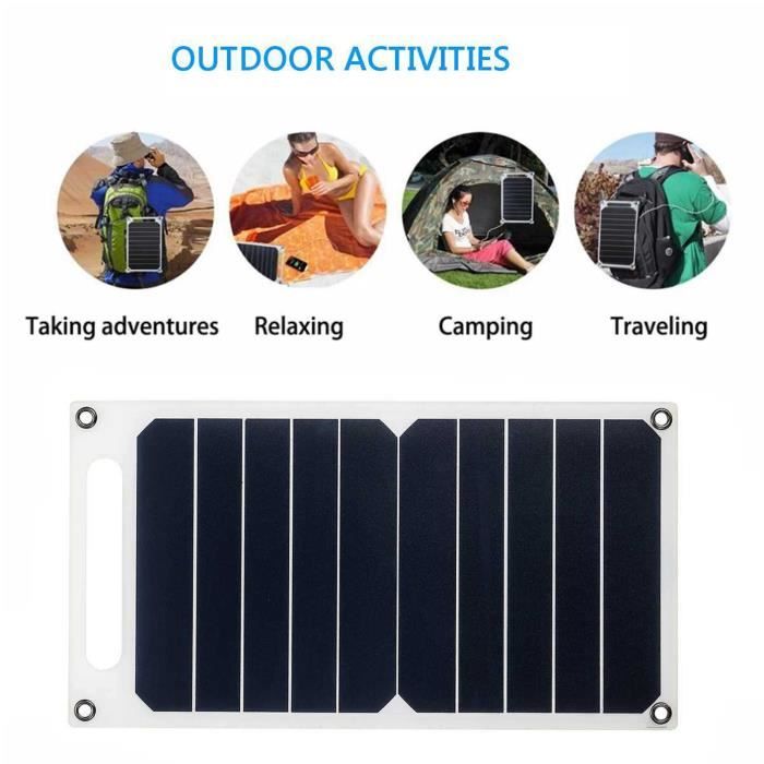 Kit Panneau Solaire Portable 10W 12V – Avec Contrôleur Et 2 Ports USB