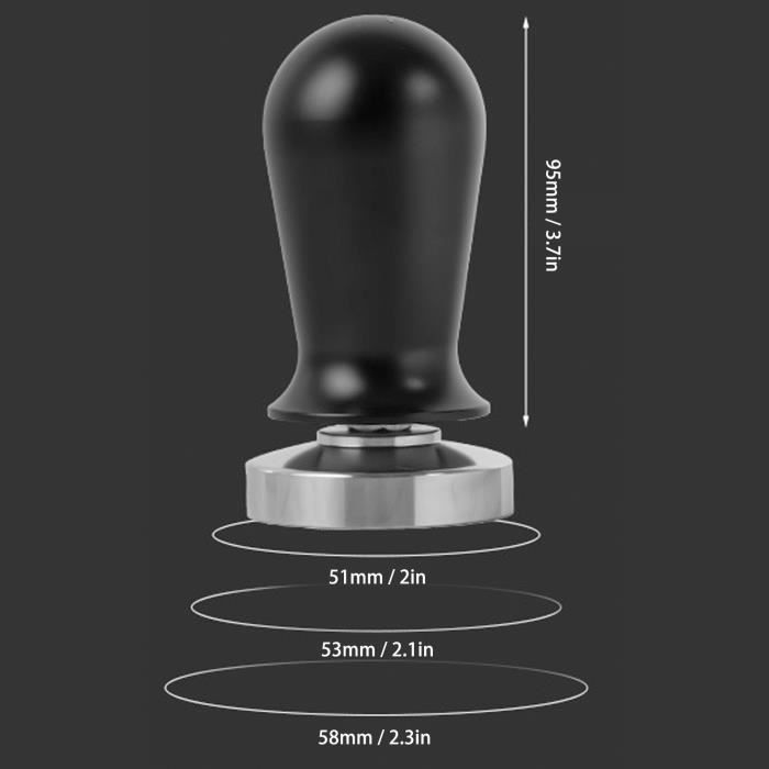 Distributeur De Café En Inox 58 Mm Noir - Système à 3 Lames Pour Répartition Uniforme - Compatible Moulins à Café - Accessoire Barista Professionnel - 4