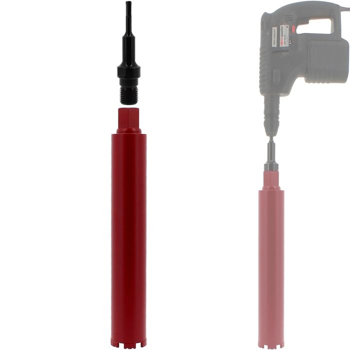 Mèche Tarière 40mm X 80cm GT Market - Adaptateur SDS-Plus | Pour Perceuse/Perforateur | Jardinage