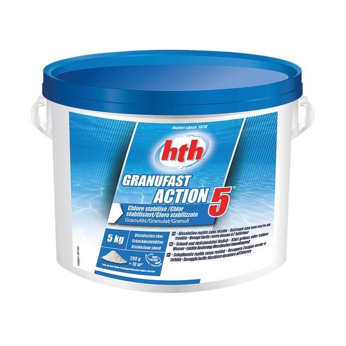 Chlore choc multifonction Granufast 5 actions 5 kg - HTH