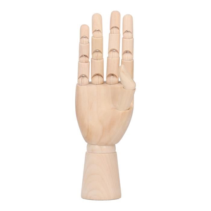 Mannequin Main Salaire Modèle De Main Articulé ORFOFE - 18cm - Bois Naturel Pour Artistes Main Articulée Bois Action