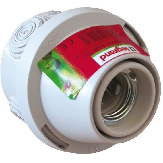 Douille E27 sur patère droite