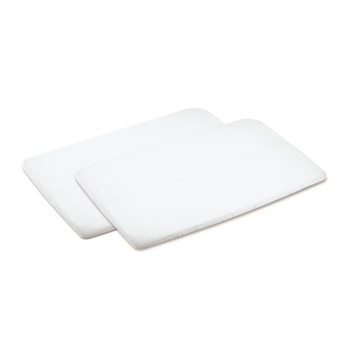 Maxi-Cosi Swift Draps-housses destinés au lit de voyage adaptés au matelas pour nouveau-né de Swift de Maxi-Cosi Lot 2 draps Blanc
