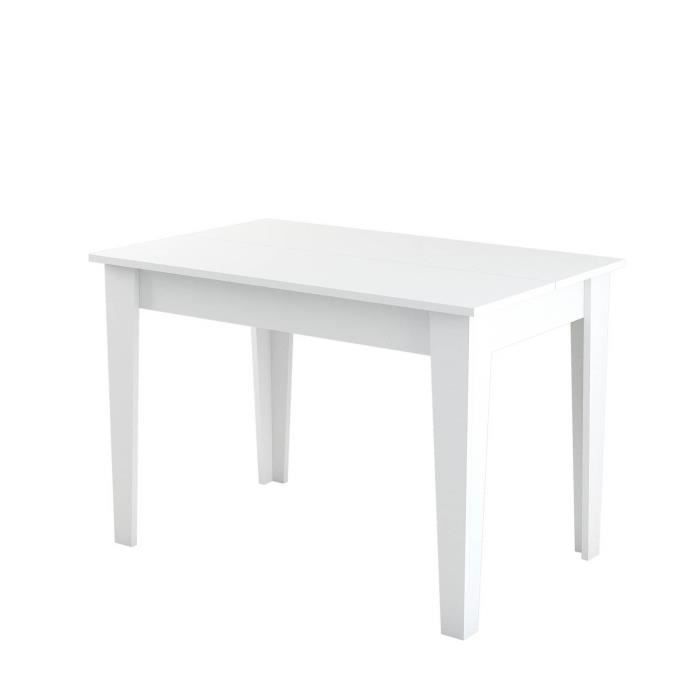 table de salle à manger avec rangement fiorita 100cm blanc