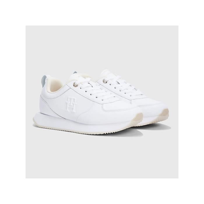 Tennis blanche cuir best sale femme