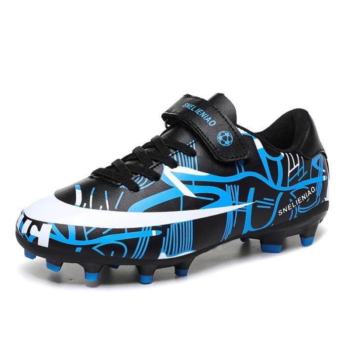 Chaussures De Football IFIKK – Crampons Longs, Tige En Cuir Synthétique, Cheville Haute – Pour Garçons Et Hommes – Idéales Terrain Herbe/artificiel