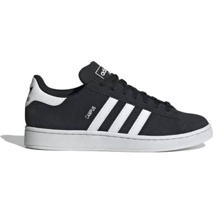 Chaussures Homme Adidas Campus 2 Suede Noir Lacets Daim Nubuck Plat