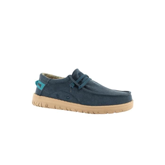 Chaussures bateau Jeep Samoa Wallabee 016 Navy Bleu Homme Cuir