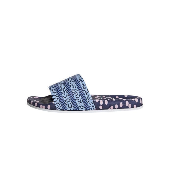 Sandale Femme ADIDAS ORIGINALS ADILETTE Bleu Tige en satin Assise plantaire ergonomique